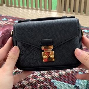 Micro Paris 15 Black Togo Leather Crossbody Bag, Dress Up Your Purse